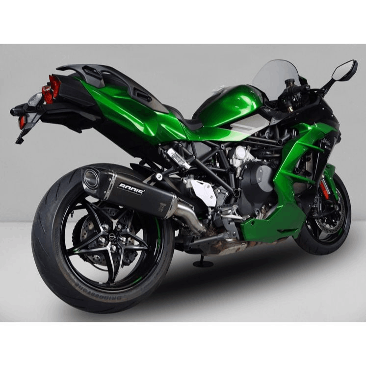 Kawasaki Ninja H2SX + H2SX-SE Modell 2018-2021 / Bodis V4-M-CA Slip/On  Auspuff / Edelstahl schwarz / KH2SX-002