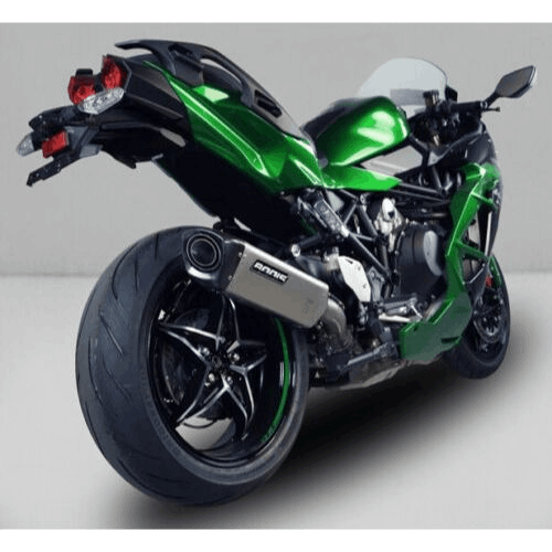 Kawasaki Ninja H2SX + H2SX-SE Modell 2018-2021 / Bodis V4-M-CA Slip/On  Auspuff / Full Titan / KH2SX-003