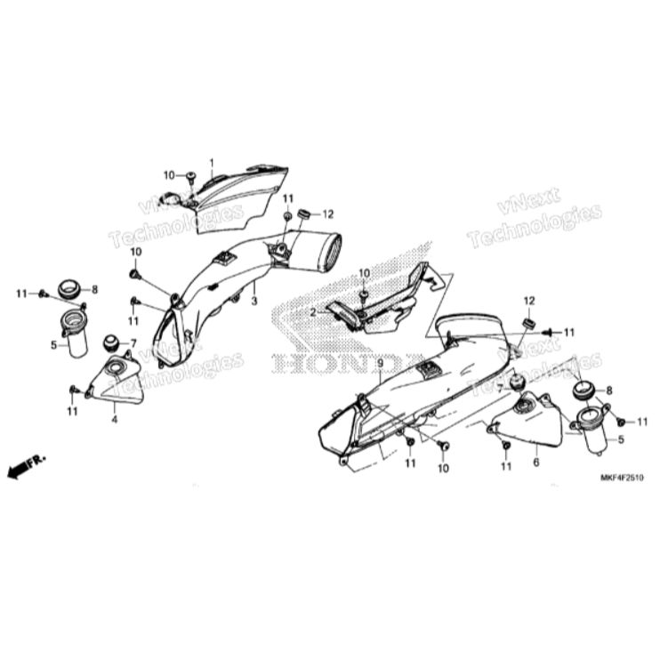 CBR 1000 RR/SPSP1 SC77 Modell 20172019 / Abdeckung Ram Air links